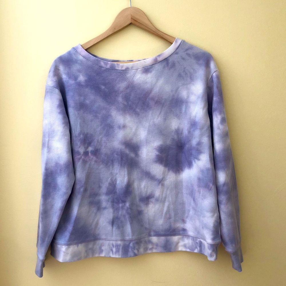 Splendid tie dye thermal long sleeved top size medium EUC